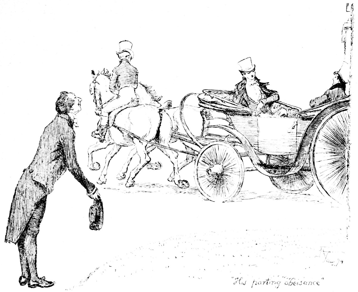 “His parting obeisance.”